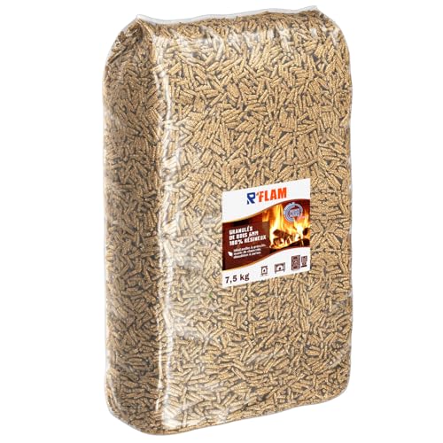 Granulés de Bois (pellets de Chauffage) 6 mm 100% résineux – Combustible Premium pour poêle à granulé, Inserts et chaudière à pellets – Pouvoir...