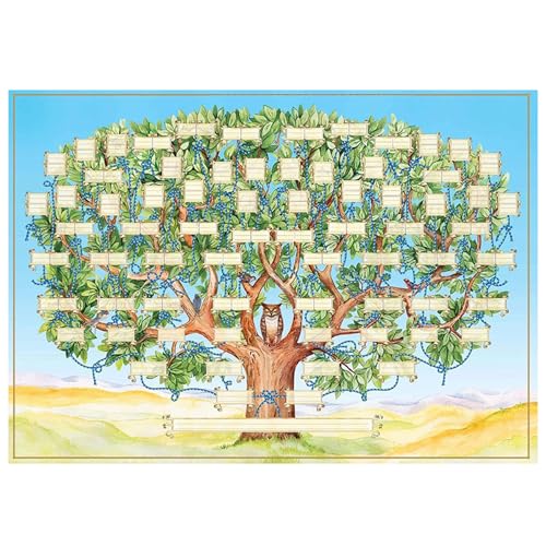 Cuadro de árbol genealógico en lienzo resistente a la decoloración para arte de pared