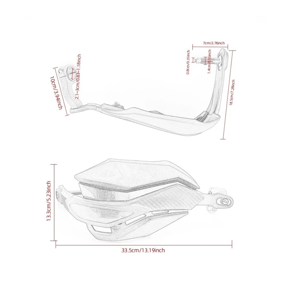Manubrio Protezione Per Barre A Spazzola Da 7/8" E 1 1/8" Per
