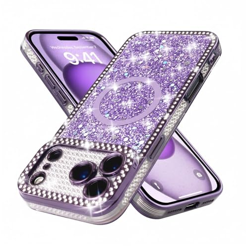 Coque magnétique iPhone 17 Pro Max antichoc militaire violette