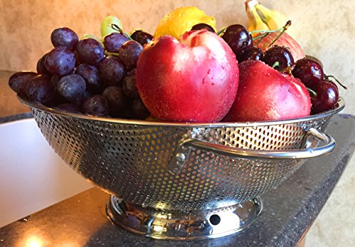 Colander Pro passoire en acier inoxydable grand récipient perforé pour évier