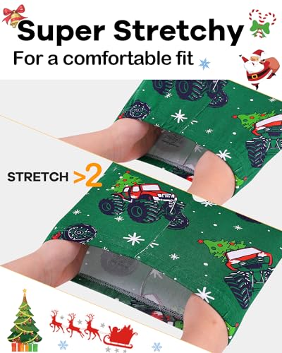 Image of DAUGHTER QUEEN Boys Pajamas 4 Pieces Long Set 100% Cotton Sleepwear Size 18 Months-12 Years