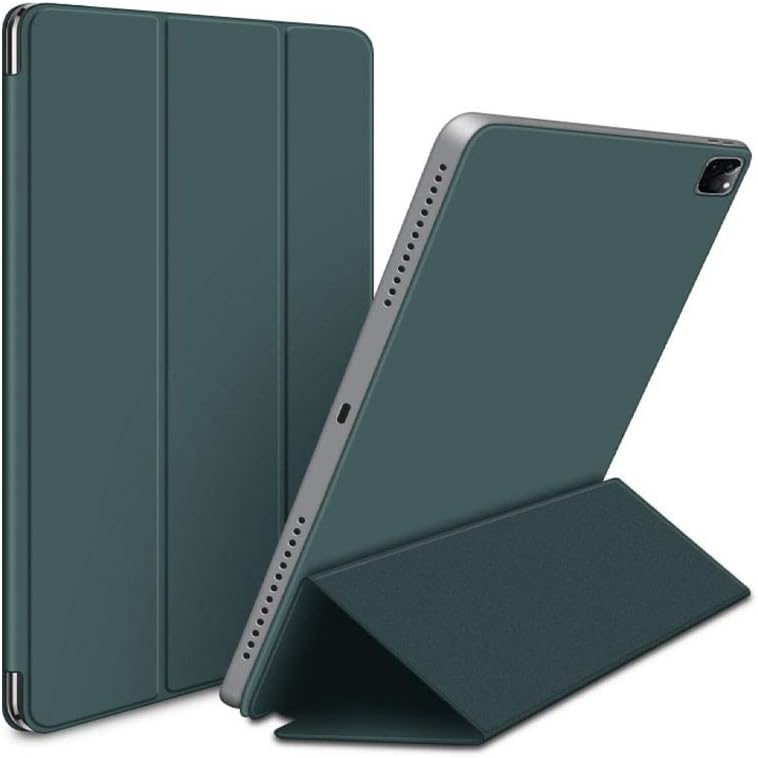 New Deal iPad Pro 2020 case 11 with Glass Tempered Screen Protector, Premium Silicone Material with Comfortable Viewing Angle, Forest Green