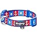 Blueberry Pet Essentials 5 Patterns Classy Bon Voyage Nautical Ocean Harbor Designer Adjustable Dog Collar, Small, Neck 12