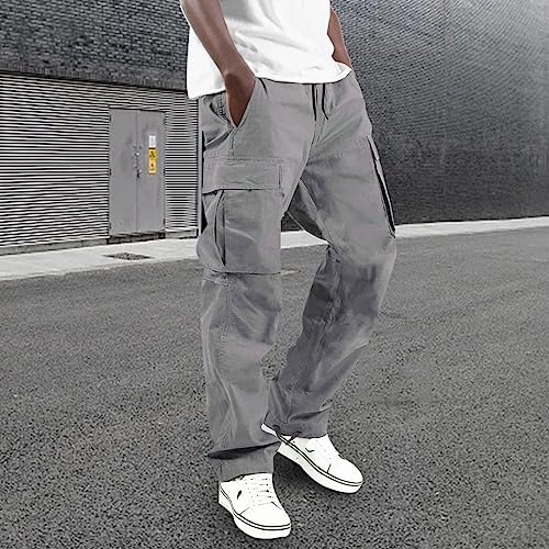 Breathable Work Pants for Men Quick Dry Comfort Linen Outdoor Cargo Hiking Golf Lightweight Office Mens3