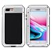 iPhone 8 Plus Case,iPhone 7 Plus Case,Gorilla Glass Metal Extreme Shockproof Heavy Duty Cover Shell Case Full Body Protection for Apple iPhone 8 Plus/7 Plus (Silver)