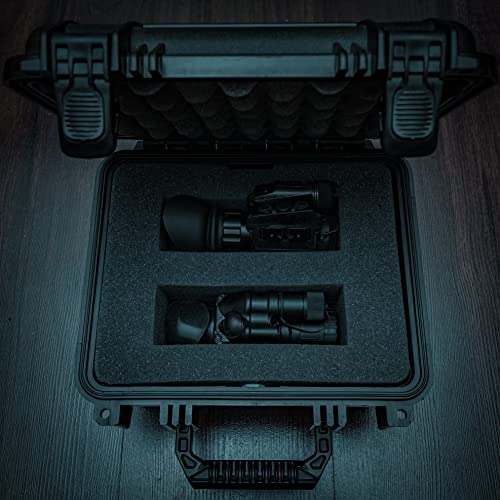 Image of MEIJIA Portable All Weather Waterproof Camera Case With Foam,Fit Use of Drones,Camera,Equipments,Elegant Black,10.62 x9.68x6.87inches