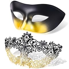 Shaped Lace Black & Gold