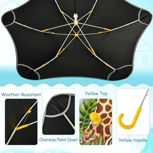 Parapluie enfants 3-8 ans vert jungle pour filles et garçons - 4