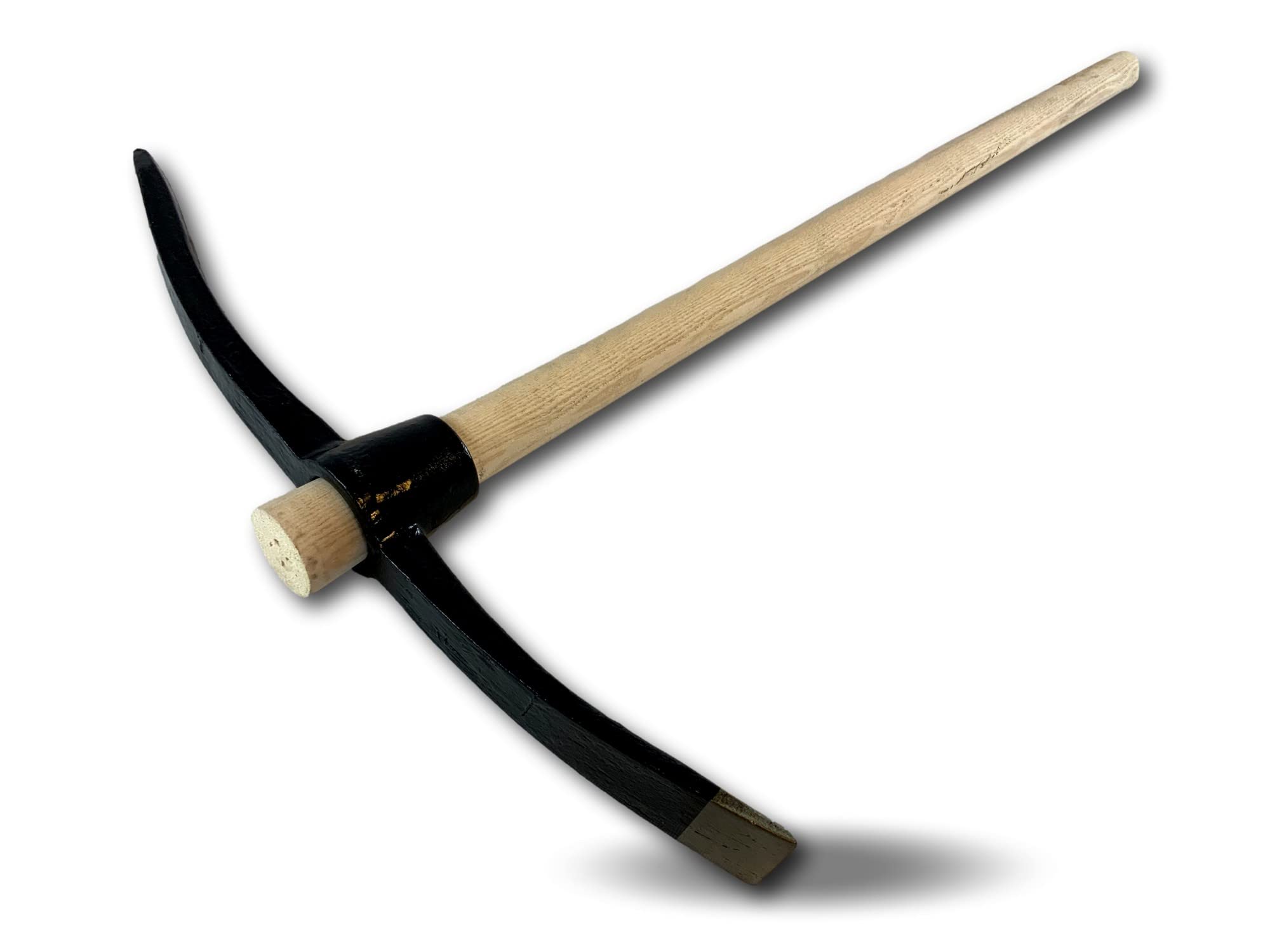Pioche de terrassier (pic) | Manche de 90 cm en bois fabriqué en France | Panne en acier forgé avec pointe et langue | Racler et couper | Creuser décompacter ou épierrer | Kibros PIOCHM