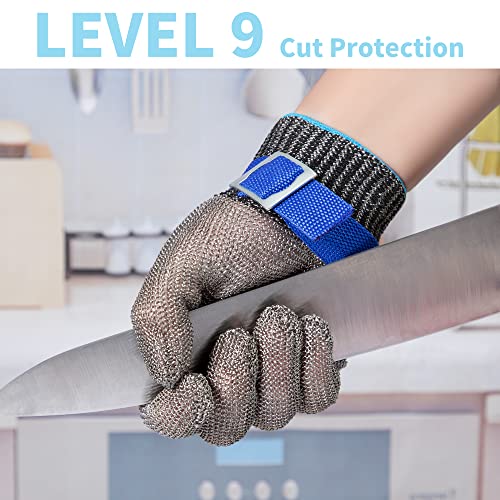 ARCLIBER Level 9 Cut Resistant Meat Cutting Glove Stainless Steel Wire Mesh Butcher Oyster Shucking