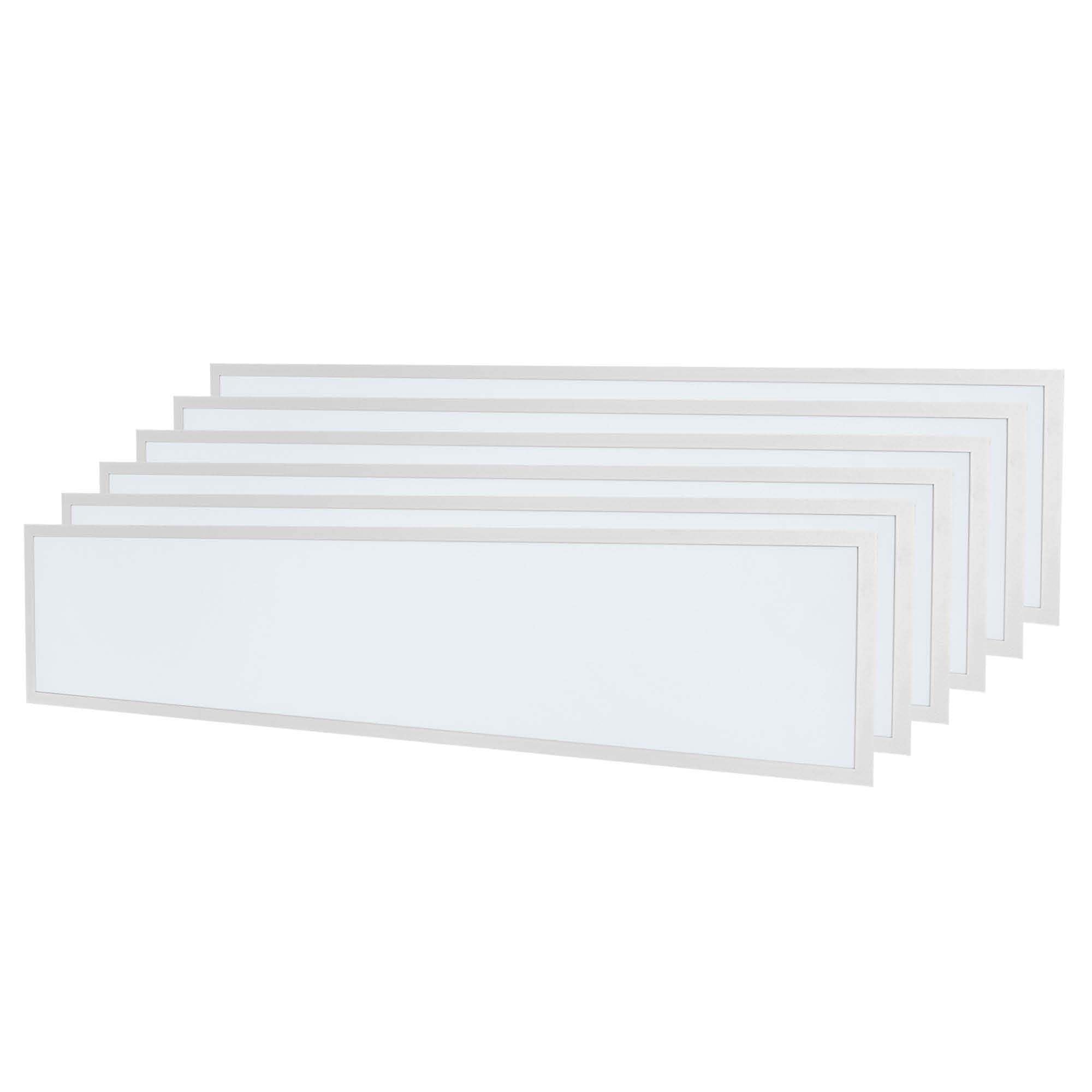 Ledvion - 6X Panel LED, 120x30, 24W, 6500K, 5040 Lúmenes, Luminaria Empotrada, Incluye Driver LED y Conector Rápido