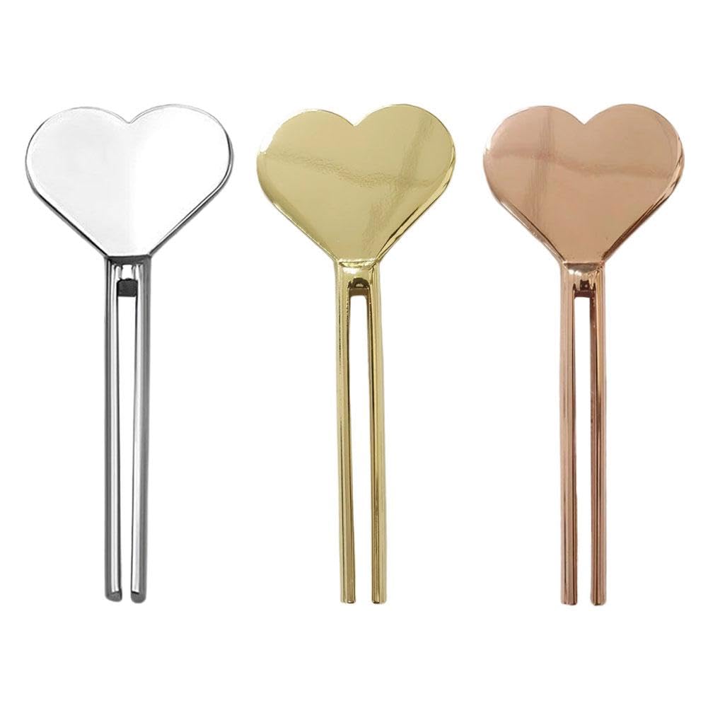 DTREEL Metal Toothpaste Squeezer, Heart-Shaped Tube Squeezer,Tube Presser Tube Roller Tube Wringer Keys Dispenser Roller for Toothpaste Cosmetic Oil Cream Paint Squeezer