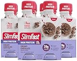 SlimFast Advanced Nutrition Creamy Chocolate Shake – Ready to Drink Meal Replacement – 20g of Protein – 11 Fl. Oz. Bottle – 12 Count - Pantry Friendly