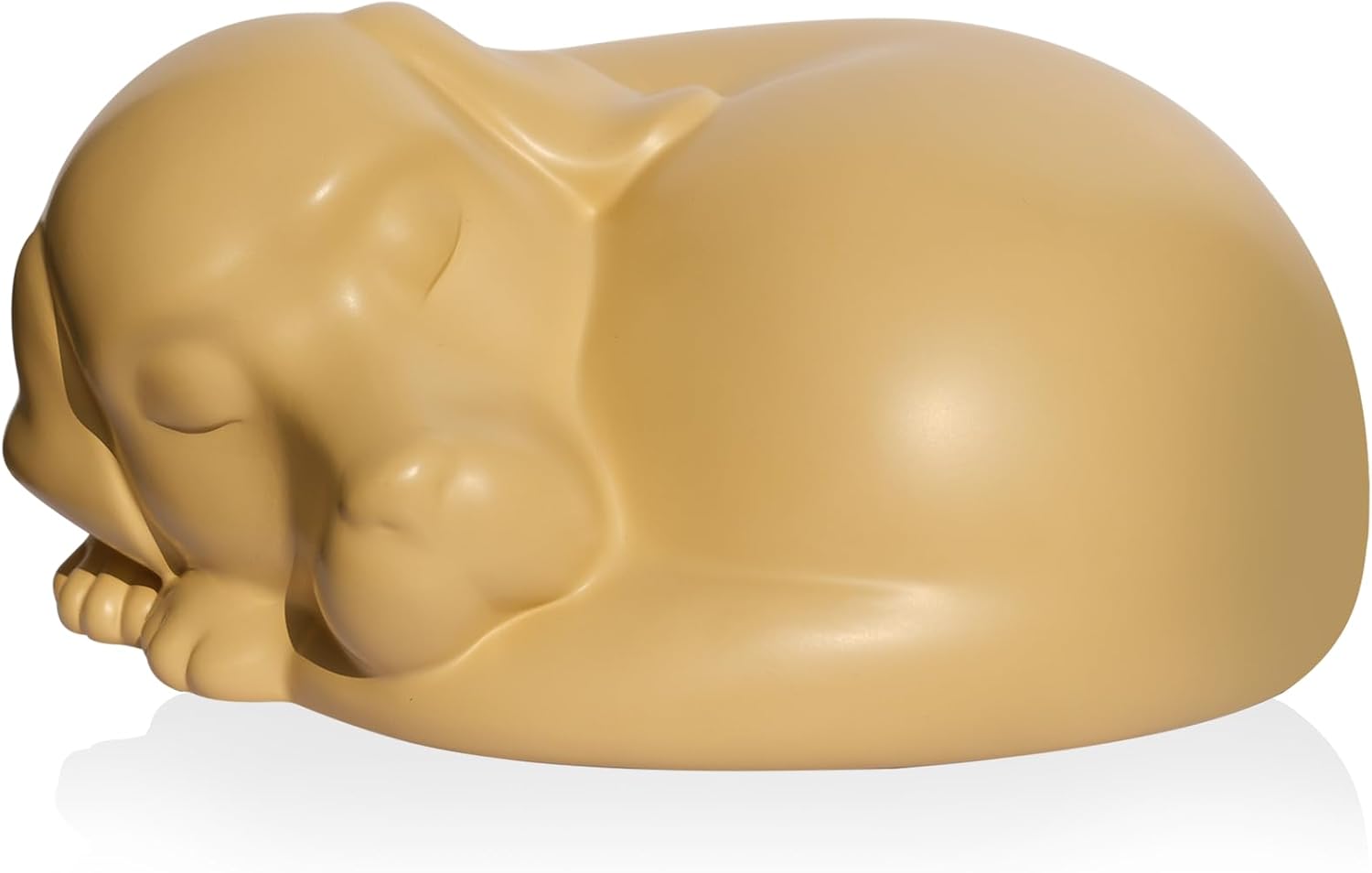 Dog Urn, Dog Urns for Ashes, for Pets Up to 60 Lbs, Sleeping Doggie Pet Memorial Keepsake Funeral Urn for Poodle Dogs Ashes, Black Resin Cremation Poodles Urns