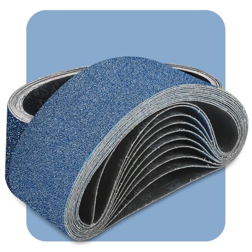 3x21 Inch Sanding Belts 10 Pcs 120 Grits Heavy Duty Belt San...