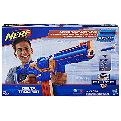 Image of Nerf N Strike Elite Disruptor, Multi Color & Nerf N-Strike Elite Delta Trooper Combat Blaster with Darts, for Kids Ages 8 and up