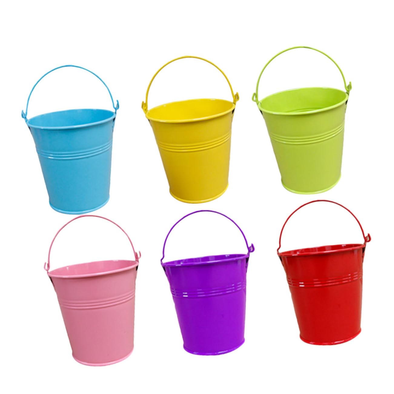 Set de Petits Seaux avec Poignée en Fer pour Fleurir Votre Balcon et Maison facilement