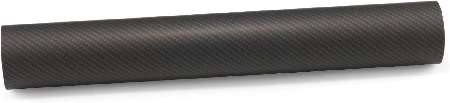 PET 3K Ceramic Carbon Fiber Textured Matte Black Gold Vinyl Wrap Auto Car Sticker Decal Film Sheet Bubble Free Air Release Self Adhesive Technology The Paint with Tool Set 5FTx8FT