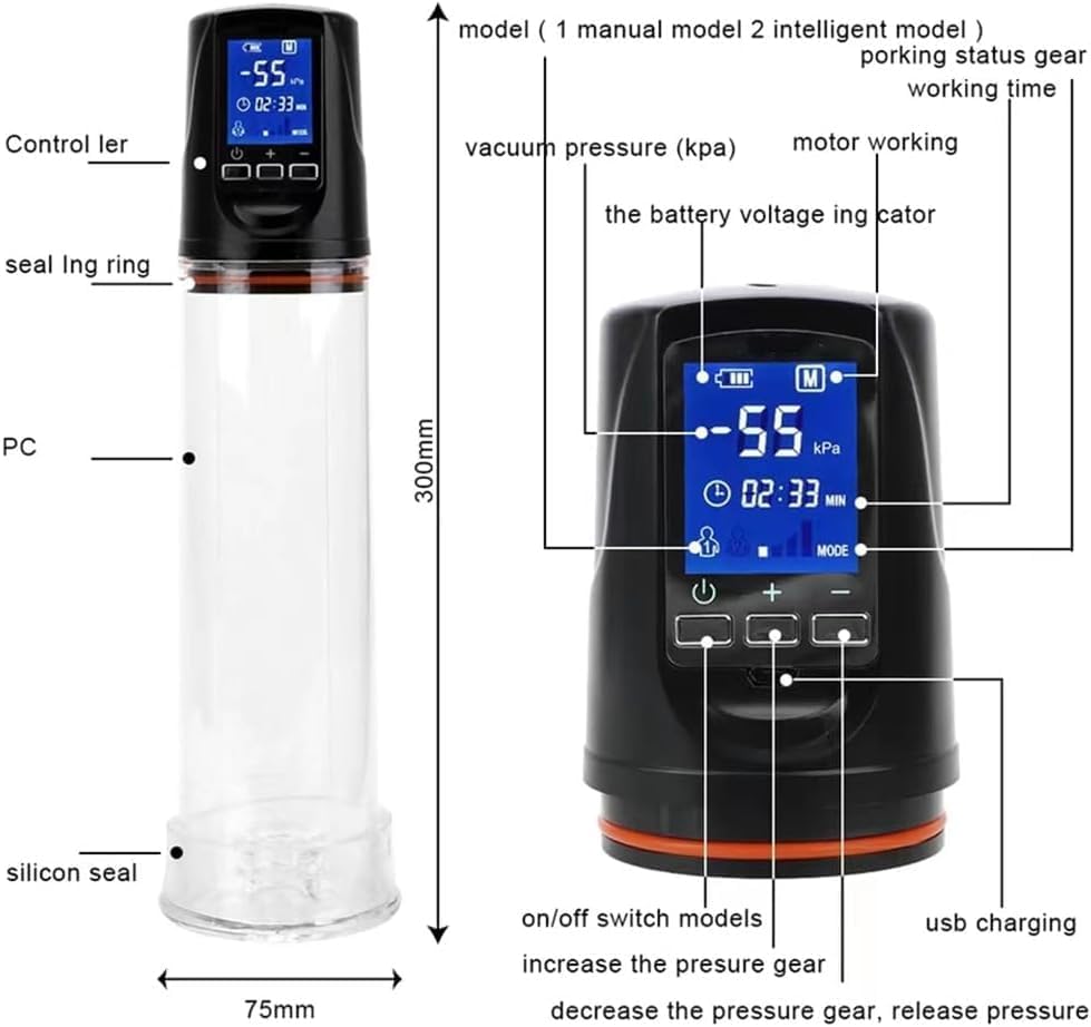 Miniatura 4 de Dispositivo de presión de aire de bombas de vacío de mejora, Aumentar tamaños de crecimiento bomba automática, Ampliación de masajeador eléctrico de