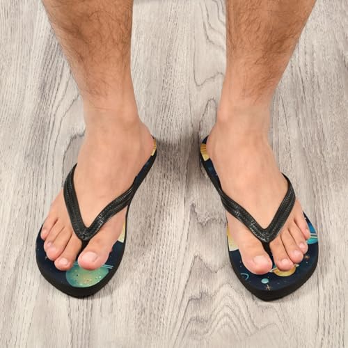 Womens Flip Flops Space PlanetsNon-Slip Casual Beach Slippers Rubber Sandals214B28184