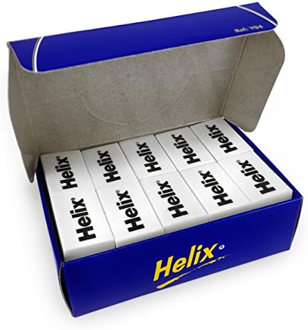 Helix Small White Classic Erasers (Box of 40)