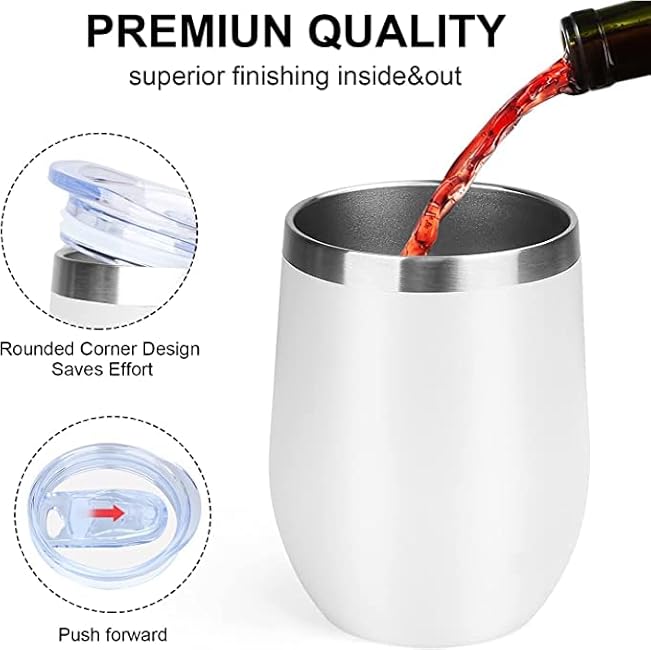 12 OZ Corgi Tribal Wine Tumbler - Vacuum Insulated Travel Mug with Lid, Funny Inspirational Gift for Women, Mom, Sister, Best Friend, Coworker - Mothers Day Christmas Gift