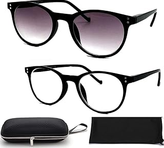 BillyJoe Nearsighted Distance Driving Myopia Glasses Men Women (2 Pair) Shortsighted UV Blue Light Blocking Glasses