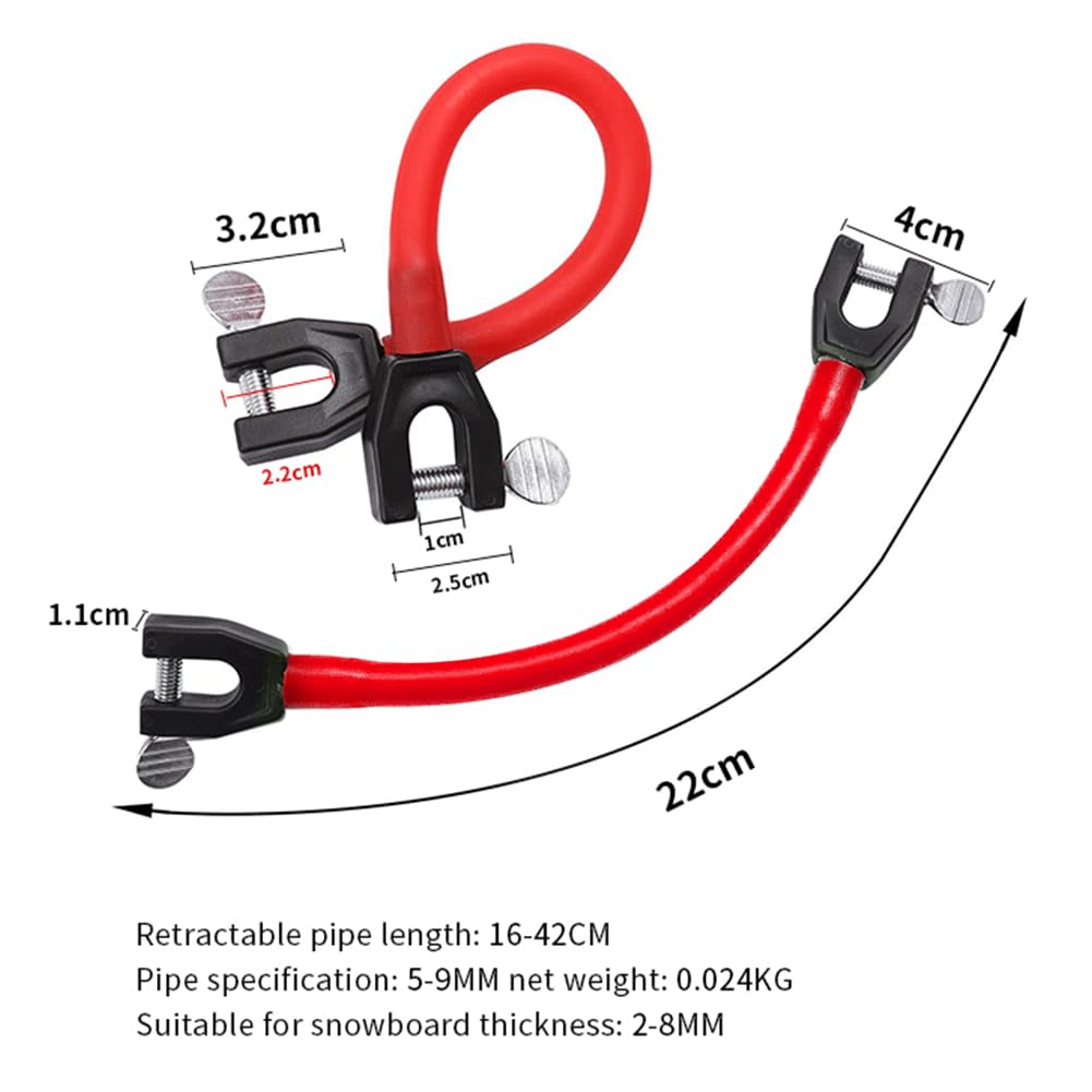 1 connettore per punte da sci per bambini, 2 fasce da sci, fasce di fissaggio per sci, accessori per sci e snowboard, per bambini