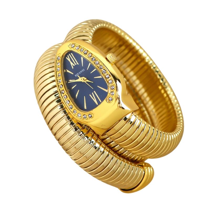 Yashidun® Ladies Snake Bracelet Fashion Watch - Creative Quartz Design, Personality Oval Dial, 50m Waterproof