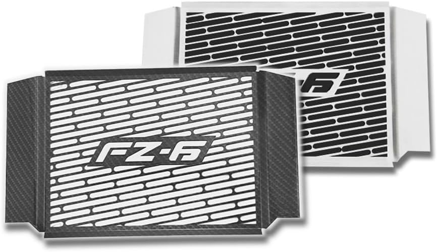 Radiator Grille Guard Cover, Motorcycle Radiator Guard Grille Protector Metal Cover Black for Y&AMAHA FZ6 FZ 6 FAZER 2006 2007 2008 2009 2010 Models