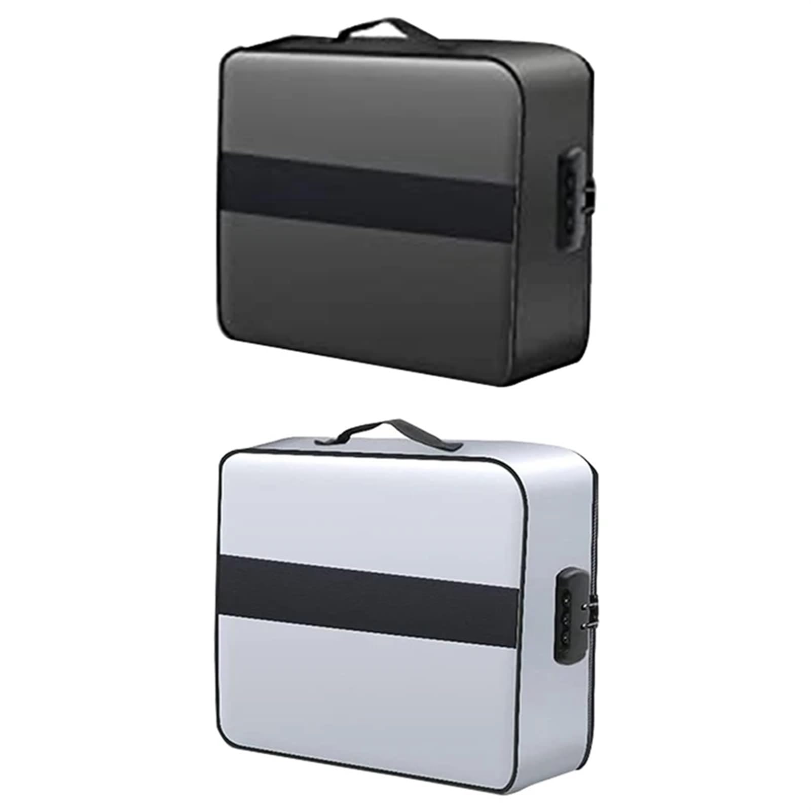 Borsa for Documenti con Serratura Ignifuga a 3 Strati 15X11 Pollici Importante Organizer for Documenti(Silver)