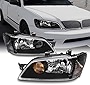 AKKON - For Mitsubishi Lancer LS ES OZ Models 4Dr Sedan & 5Dr Wagon Black Headlights Pair Set