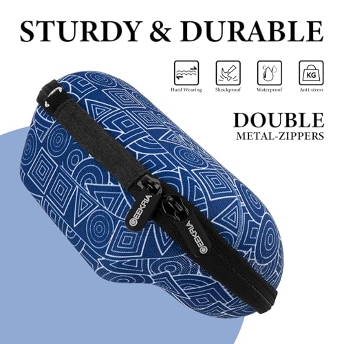 Image of GEEKRIA Controller Travel Case Compatible with Xbox One, Series X, S, Hard Shell Carrying Bag, Protective Storage with Internal Mesh Pocket (Blue)