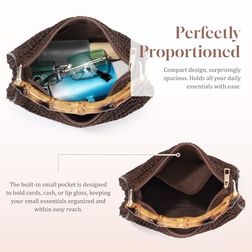Bolso Clutch de Paja Pequeño para Mujer Verano miniatura 5