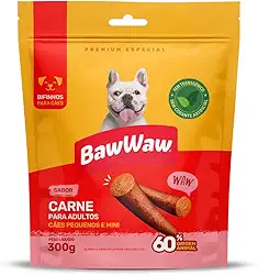 Bifinho Baw Waw para Cães Pequeno Porte Sabor Carne 300g