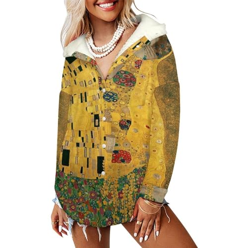 Sweats à capuche femme style Art Nouveau veste polaire de cocooning
