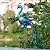 dreamskip Metal Peacock Garden Decor Outdoor Statue, 26" Metal Yard Art Peacock Garden Sculptures Outside Decoration for Home Patio Lawn Backyard, Gift for Moms Grandma Women