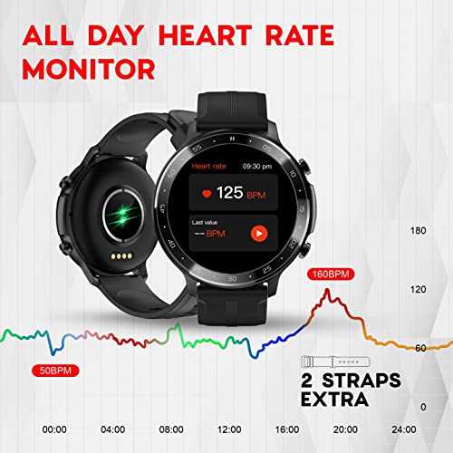 Image of Maxx SX25 Pro Smart Watch 1.28-inch - Fitness Tracking, Bluetooth Call, Music Playback, IP67 Waterproof, VC32S Heart Rate Monitor, 100+ Sports Modes, Extended Battery Life (Black)