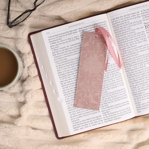Image of Christian Art Gifts Premium Faux Leather Bookmark: Everything Beautiful