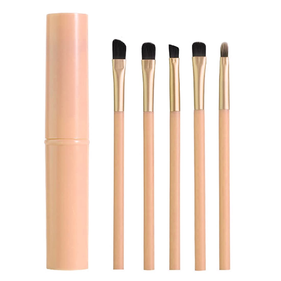 5 Pcs Brochas de Maquillaje Ojos,Kit de pinceles para maquillaje profesional,Pinceles Maquillaje PortáTiles Pincel Eyeliner Para Delineador De Ojos, Set De Brochas De Maquillaje De Fibra