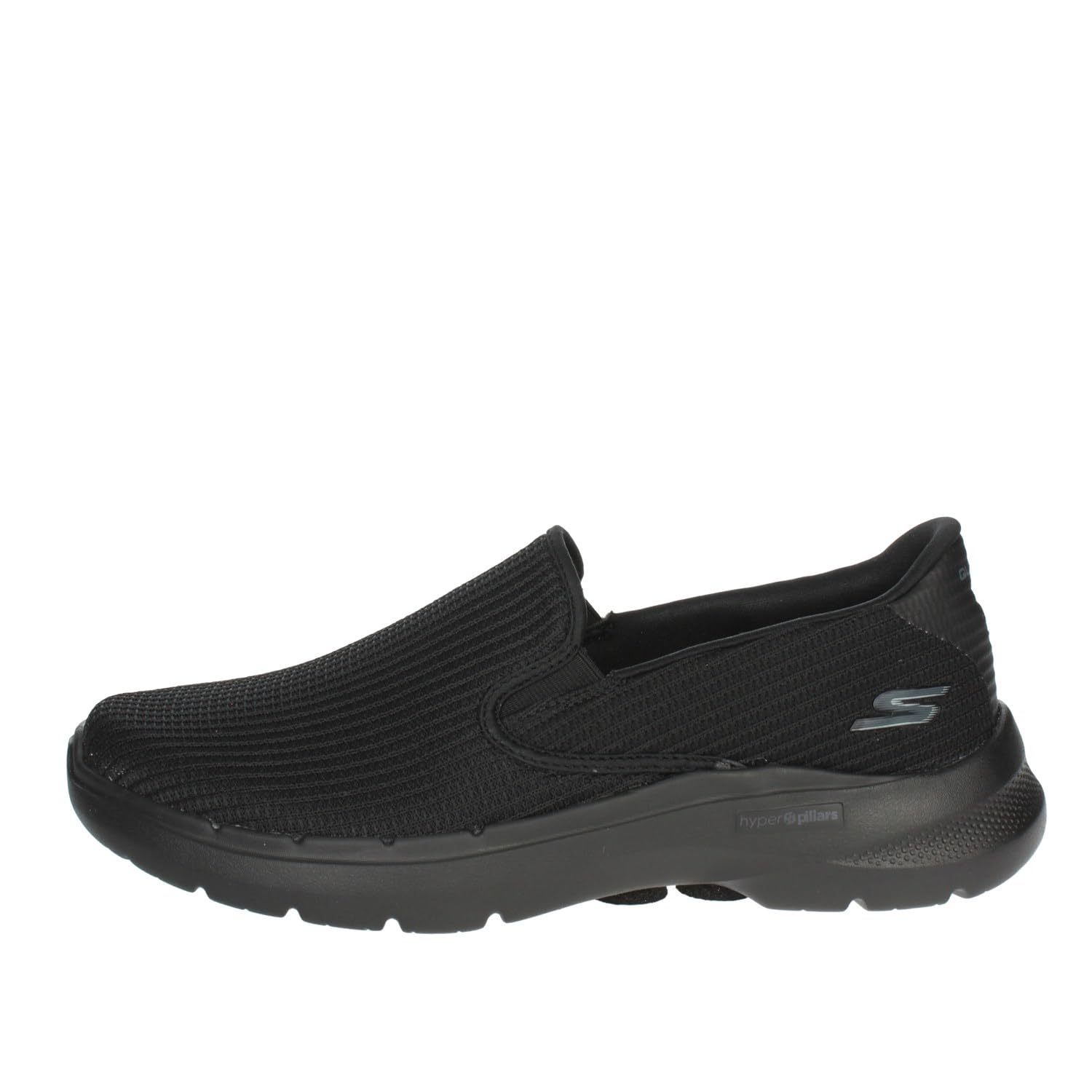 Skechers Mens Go Walk 6 - Anaglyph Walking Shoes Vegan Lightweight, Responsive Ultra Go Cushioning Black - 8 UK (216201)