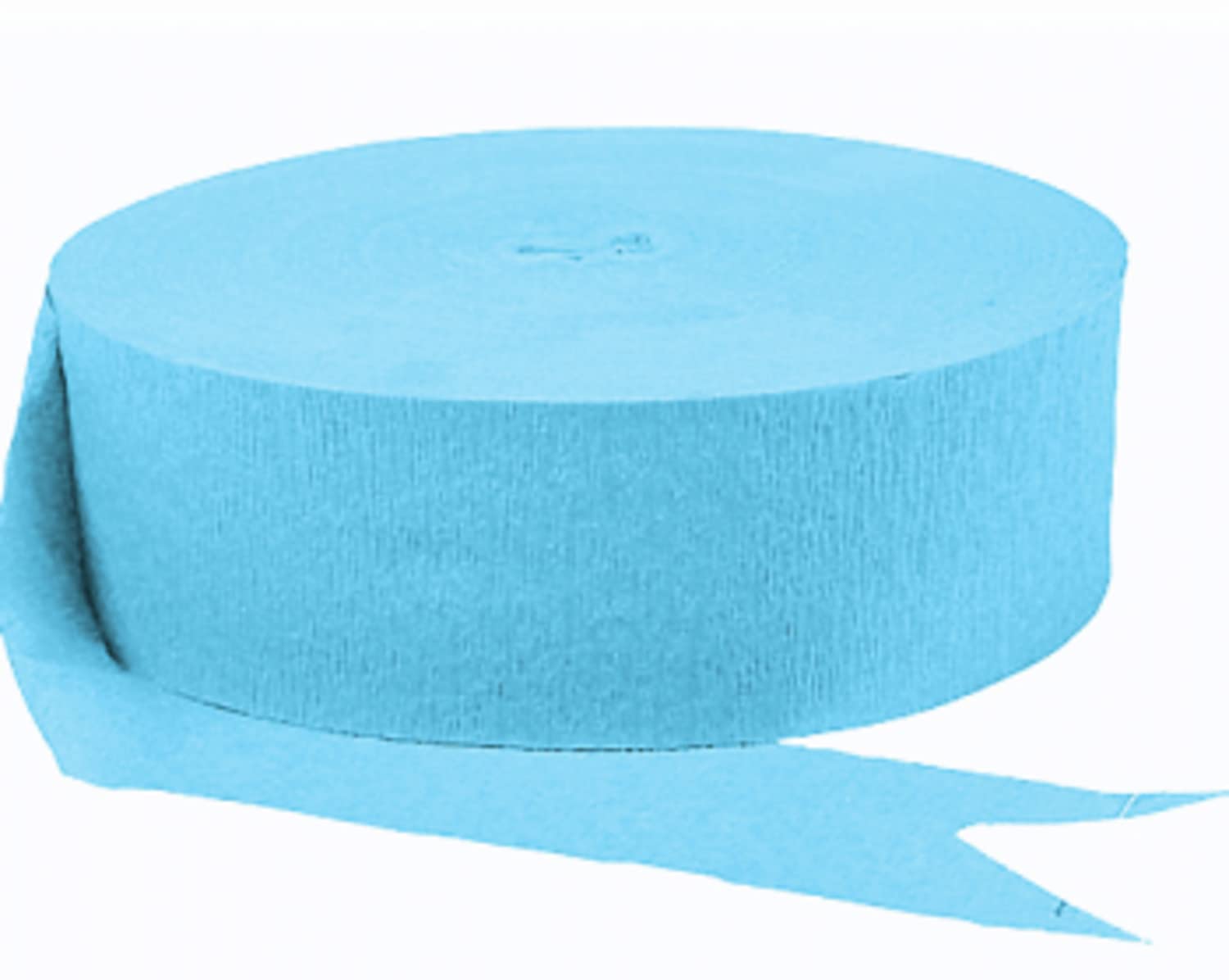 WP WANNA PARTY Carribean Blue Crepe Paper Streamers 3.5 Inch Widening 4 Rolls Blue Party Streamer for Various Birthday Baby Shower Festival Party Decorations-4pc