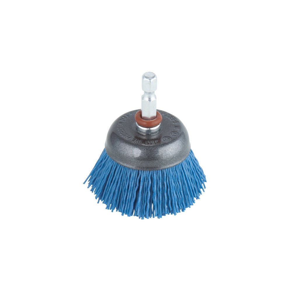 wolfcraft Cepillo de copa de alambre de nylon, suave I 2728000