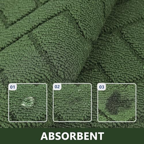 Image of hicorfe Kitchen Runner Rug,20 inchx48 inch+20 inchx32 inch Kitchen Set,Non-Slip Kitchen Mat
