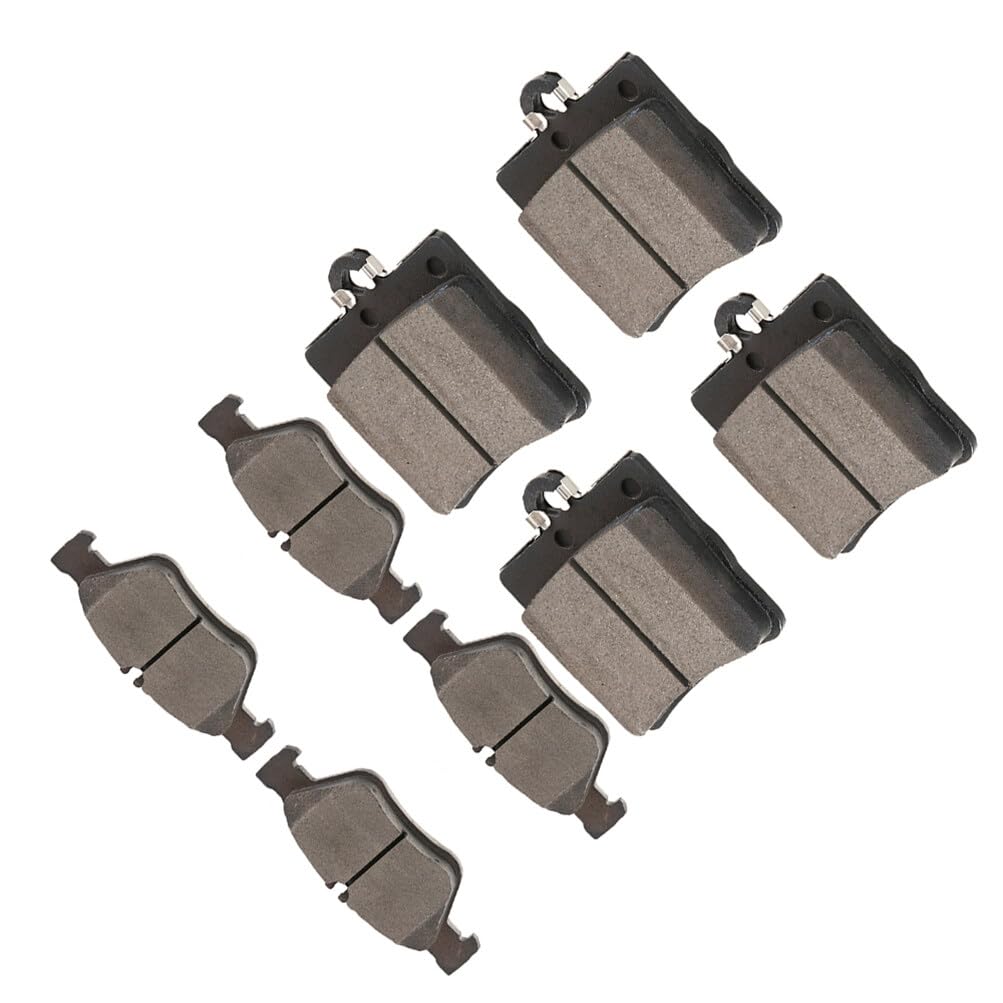 CCIyu D710 D779 Front &amp; Rear Semi-Metallic Disc Brake Pads Kit For Mercedes-Benz C230 99-00, C280 96-00, E300 96-97, SLK230 98-04 - 8PCS