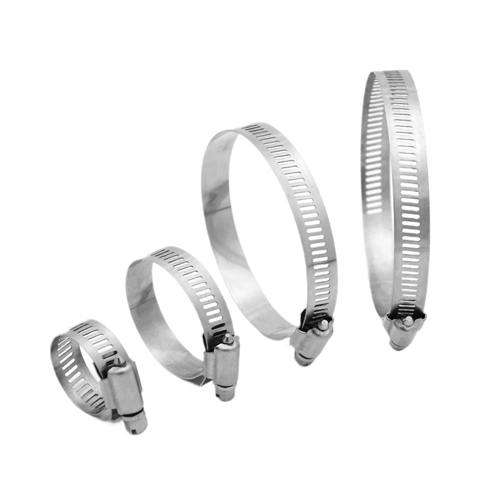 Stainless Steel Pipe clamp for Diameter 13-311mm 304 Stainless Steel No Rust Standard Pipe Hose Clamp Big Tube Clip Adjustable Throat Hoop(Diam 84-108mm 5pcs)