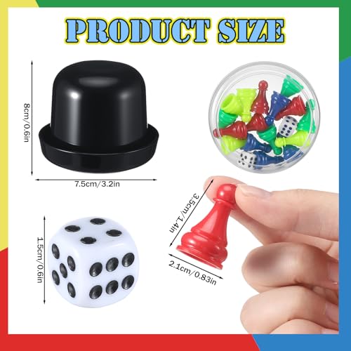 Juego de mesa Ludo con tablero plegable y 16 fichas miniatura 4