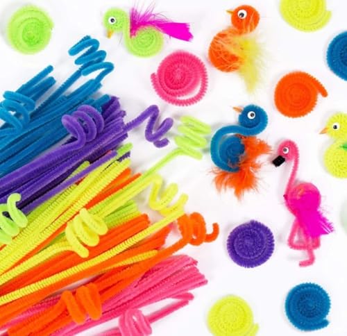 Image of VRB Dec 200 Pcs Pipe Cleaner for Craft Flower - Chenille Stems for DIY Crafts Decorations Creative School Projects,DIY Art Projects and Creative Activities. (200 Pcs Multicolor Pipe Cleaner)