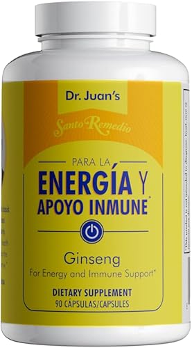 Santo Remedio Ginseng para apoyo energético e inmunológico suplemento dietético 200 mg 90 cápsulas